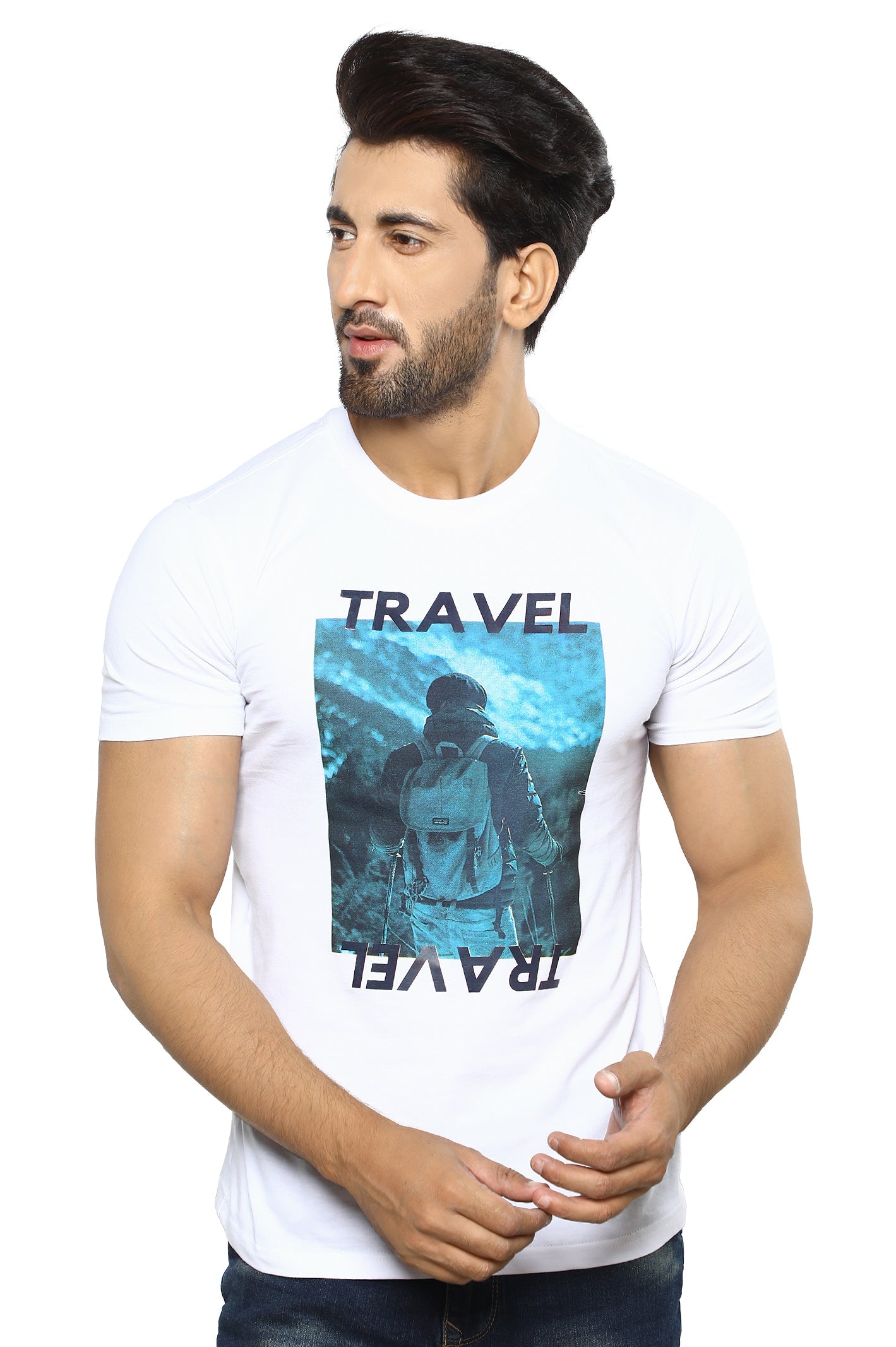 Diners Men's Round Neck T-Shirt SKU: NA859-WHITE - Diners