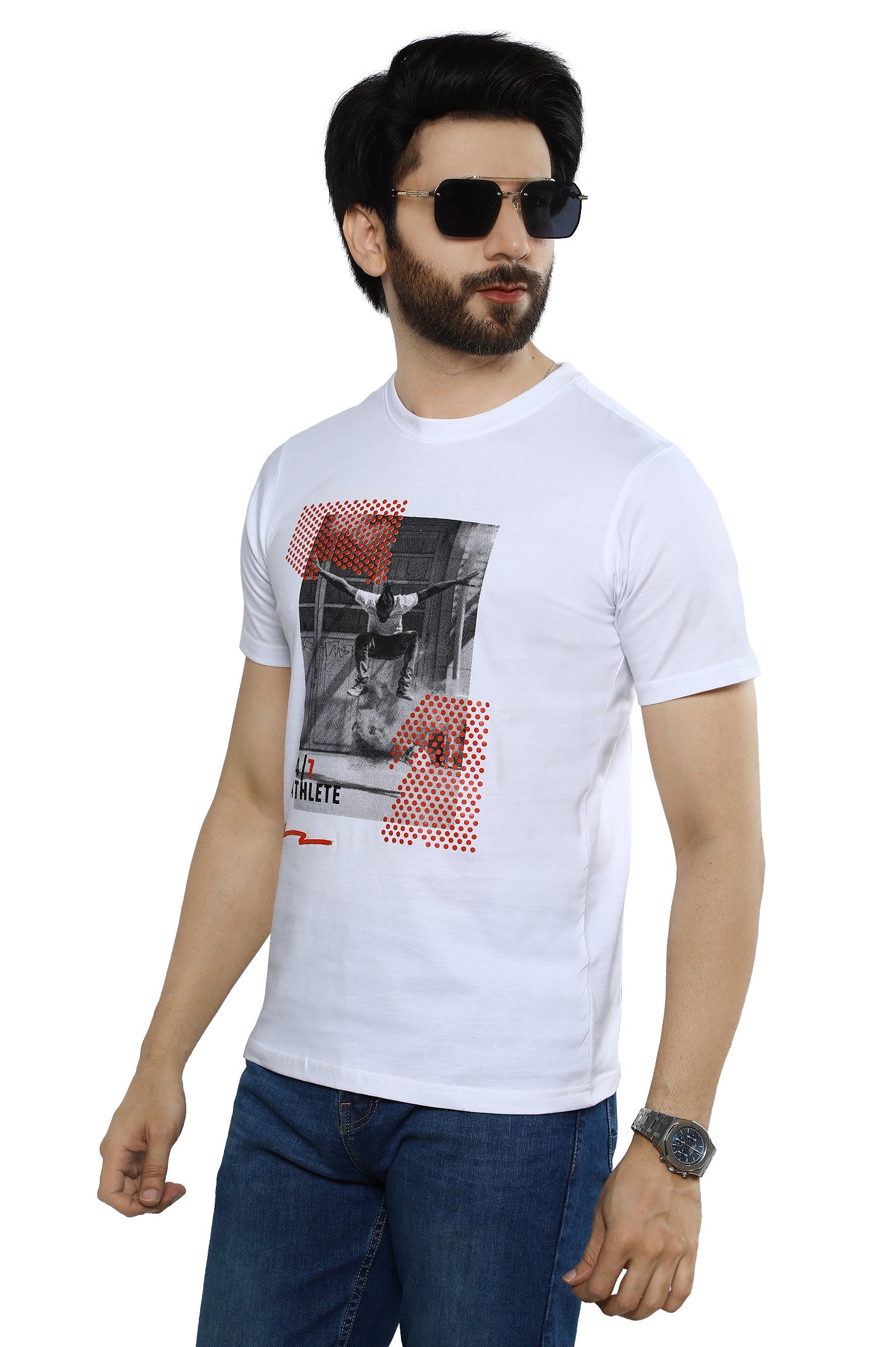 Diners Men's Round Neck T-Shirt SKU: NA870-WHITE - Diners