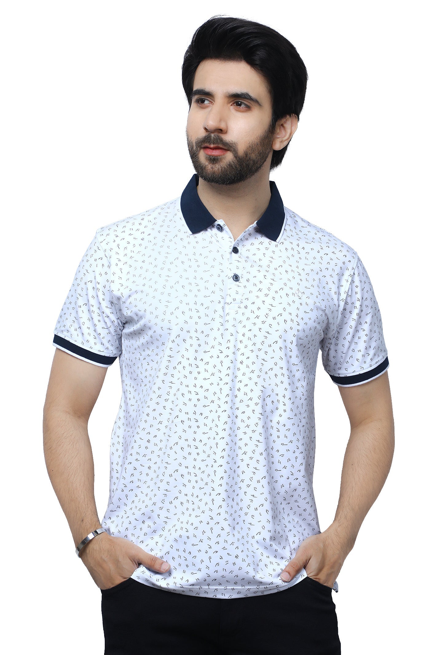 Diners Men's Polo T-Shirt SKU: NA887-WHITE - Diners