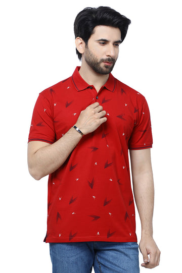 Diners Men's Polo T-Shirt SKU: NA888-RED - Diners