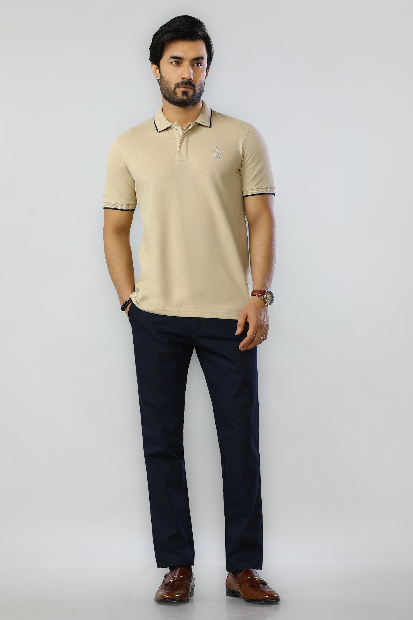 Jacquard Collar Polo Shirt - Diners
