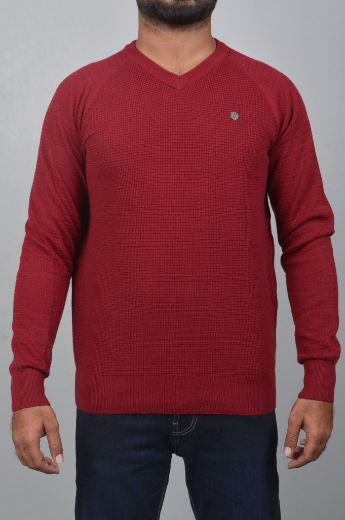 Gents Sweater SKU: SA533-Maroon - Diners