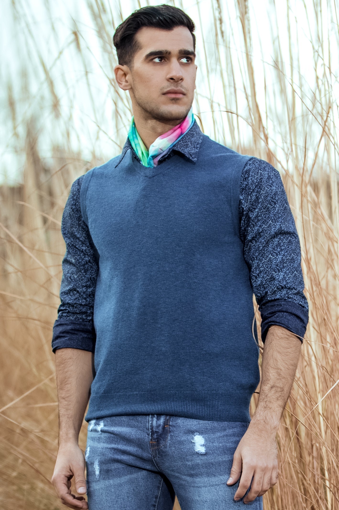 Gents Sweater In Blue SKU: SA560-BLUE - Diners