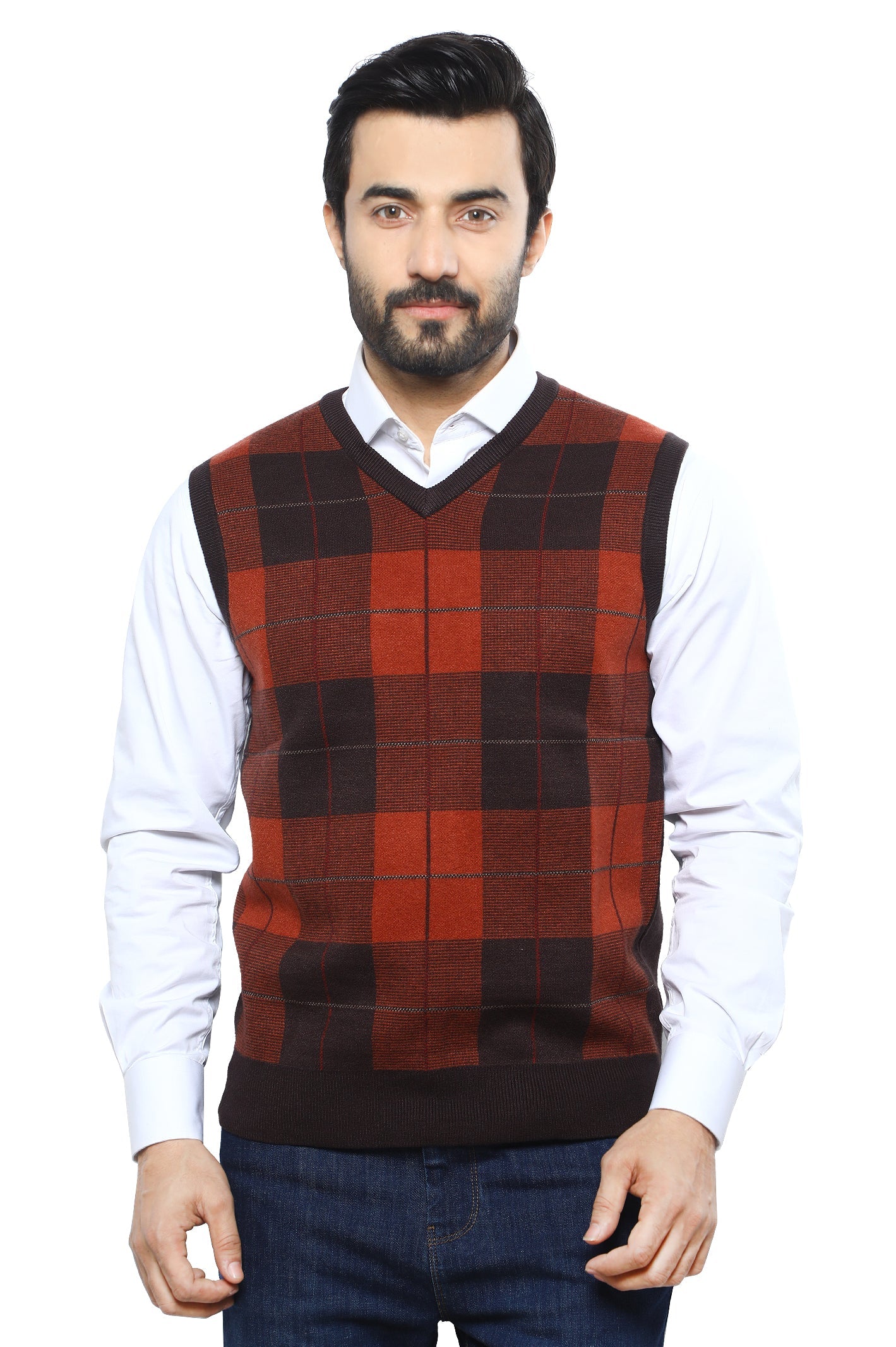 Gents Sweater SKU: SA595-BROWN - Diners
