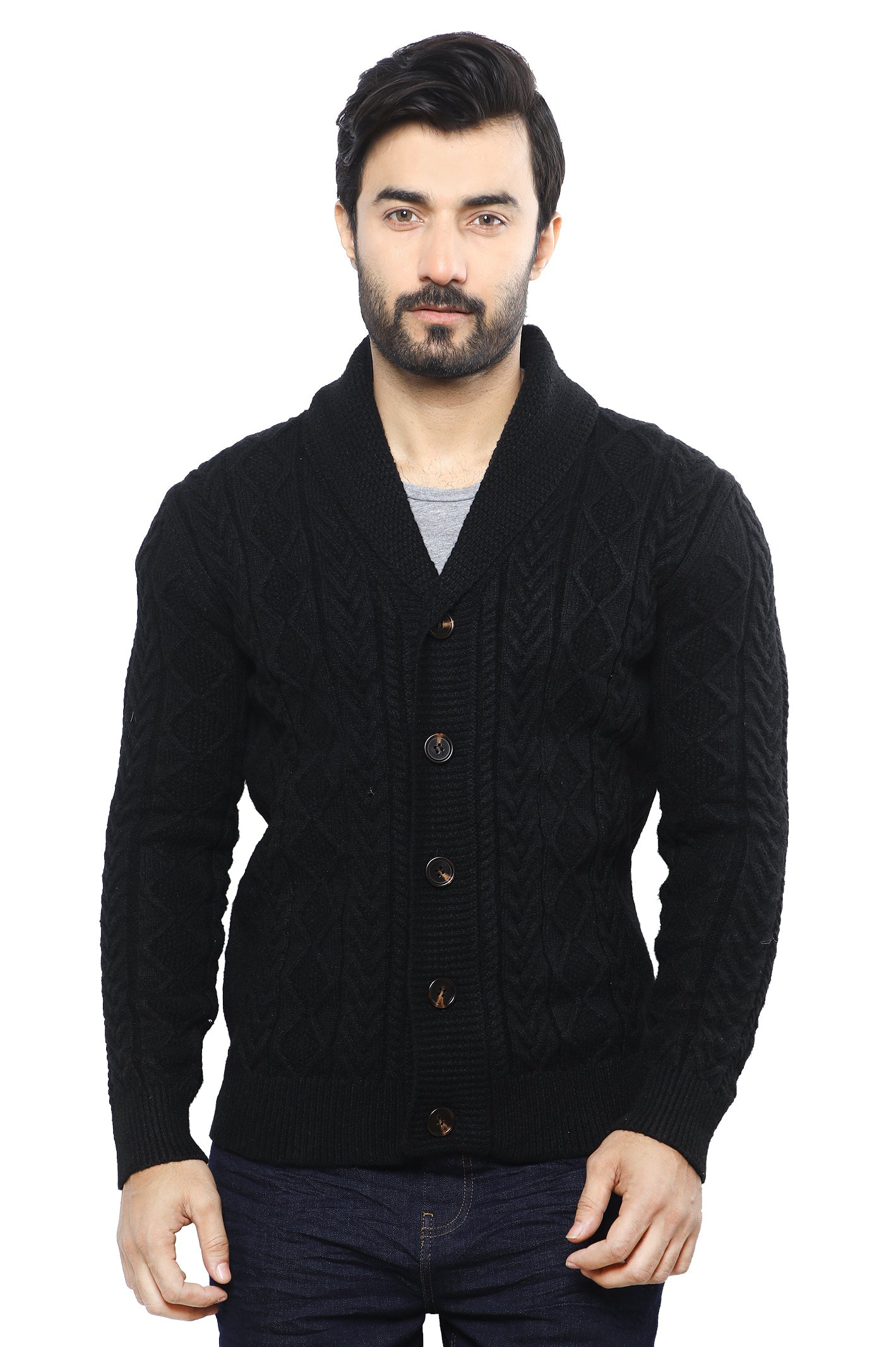 Gents Sweater SKU: SA596-BLACK – Diners Pakistan