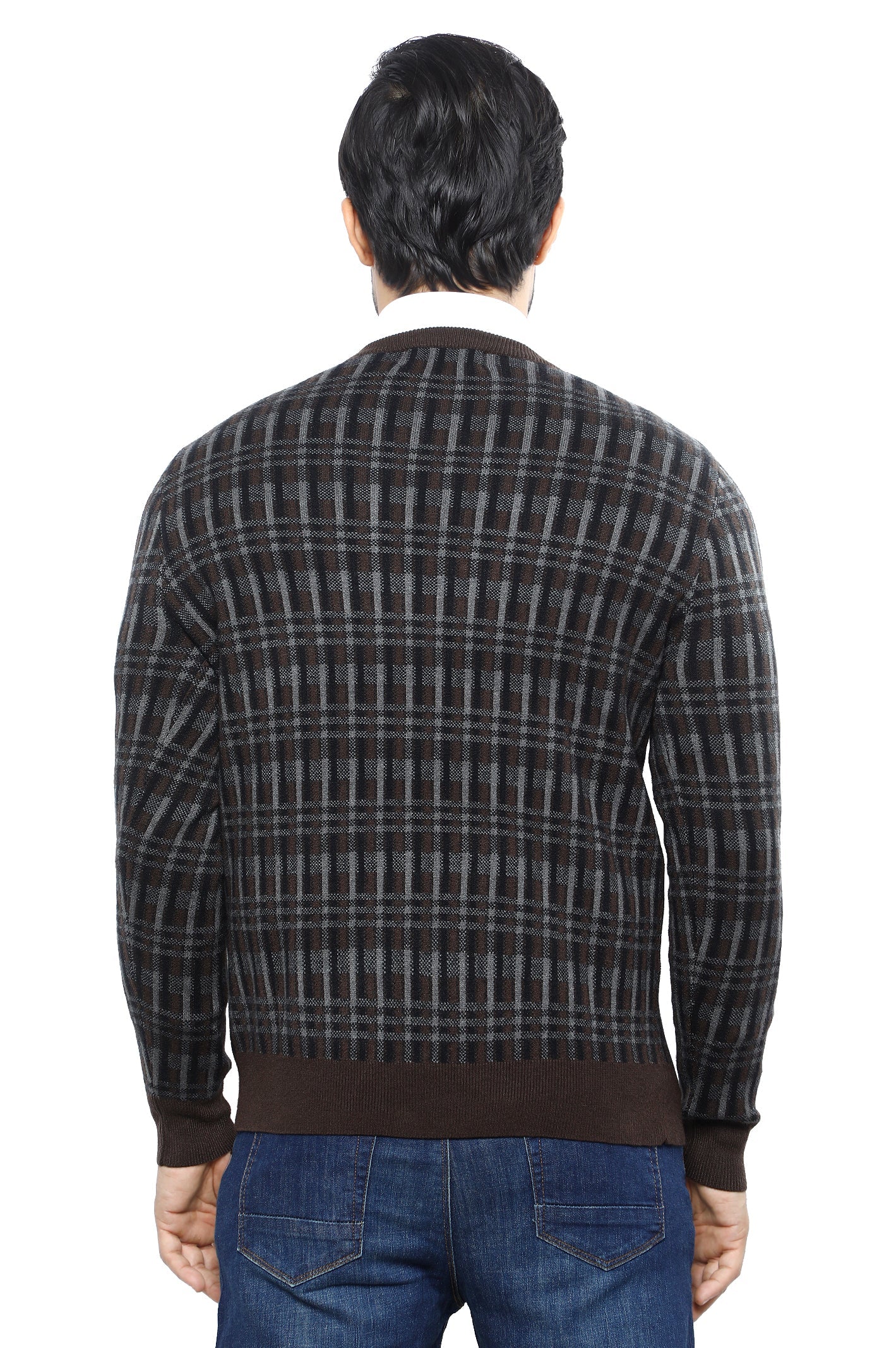 Gents Sweater SKU: SA599-BROWN - Diners