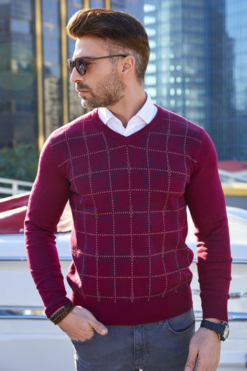 Gents Sweater SKU: SA603-MAROON - Diners