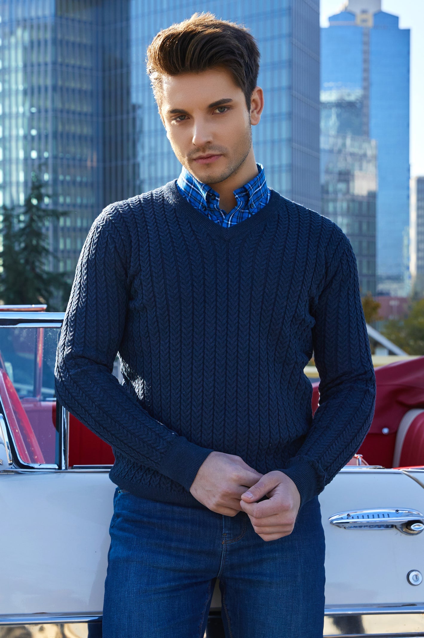 Gents Sweater SKU: SA605-BLUE - Diners
