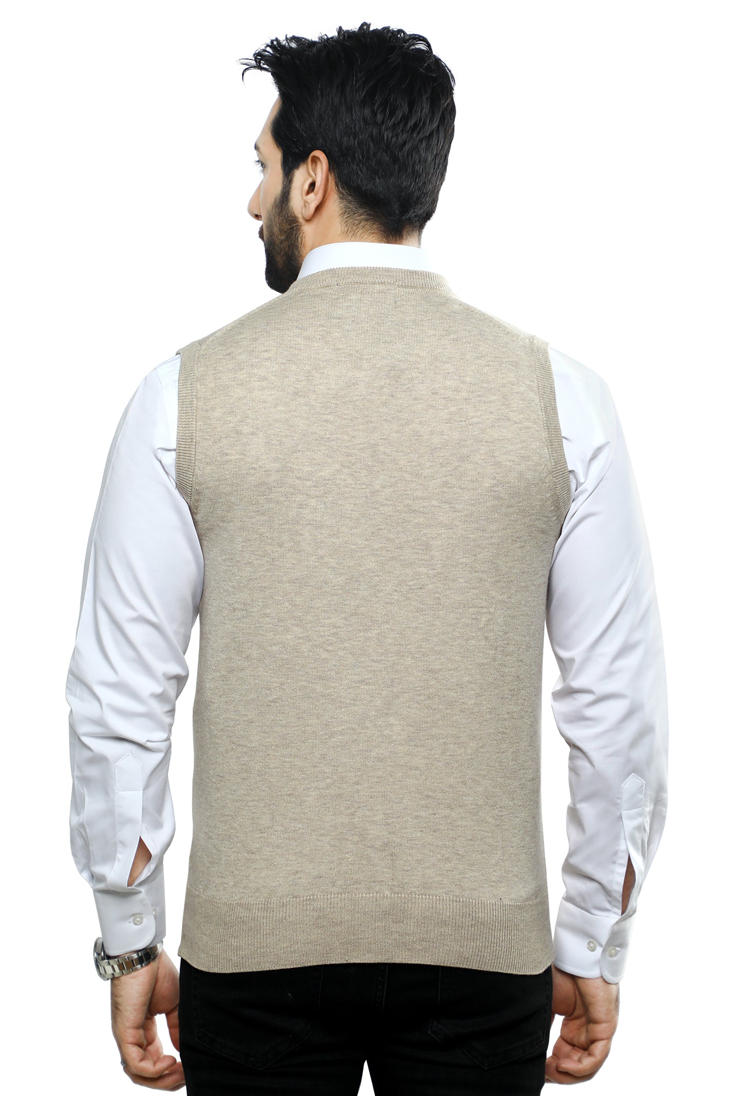 Gents Sweater (Sleeveless) SKU: SA607-FAWN - Diners
