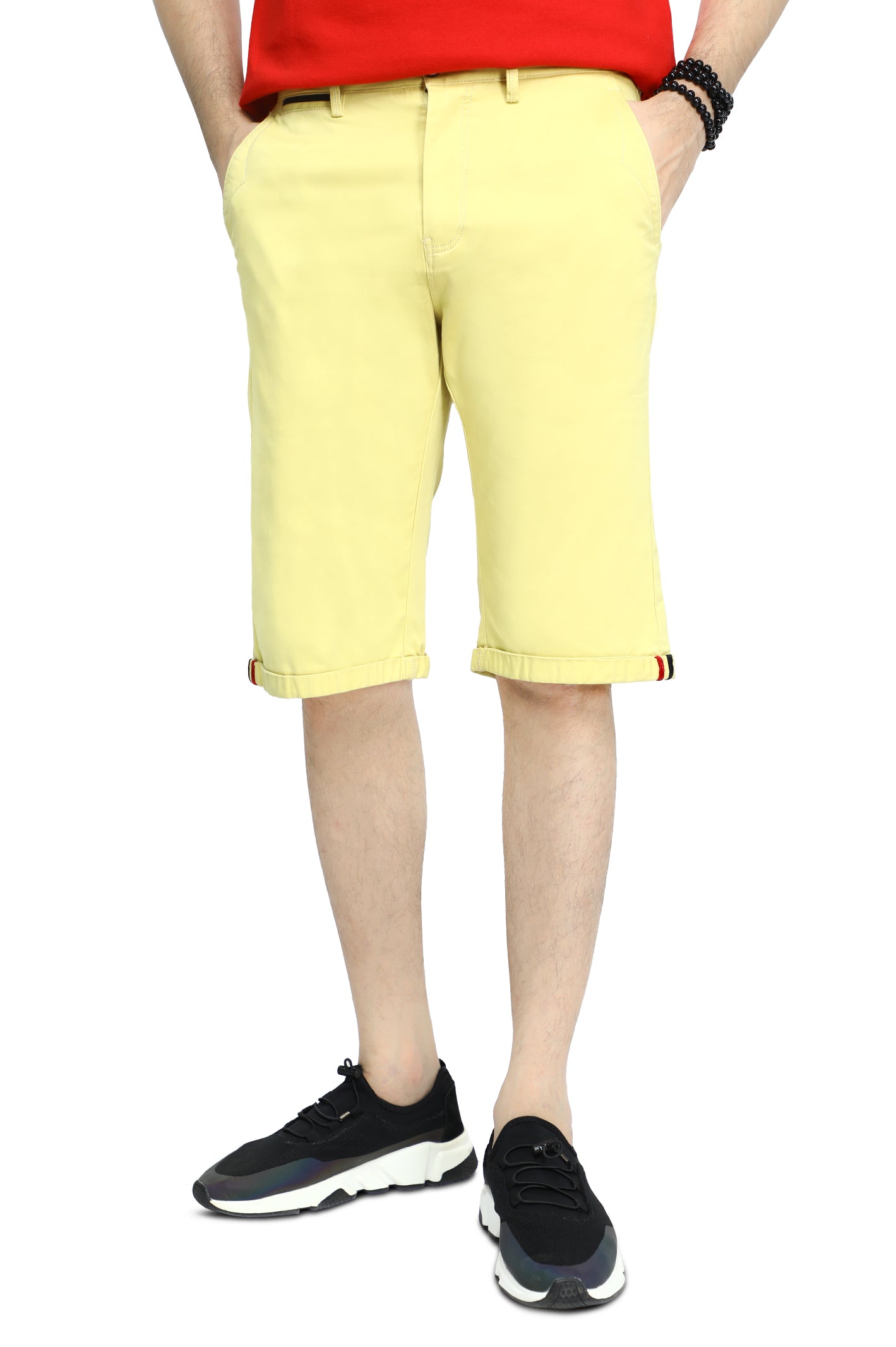 Casual Men Trendy Tropical Shorts In Lemon SKU: SH0003-LEMON - Diners