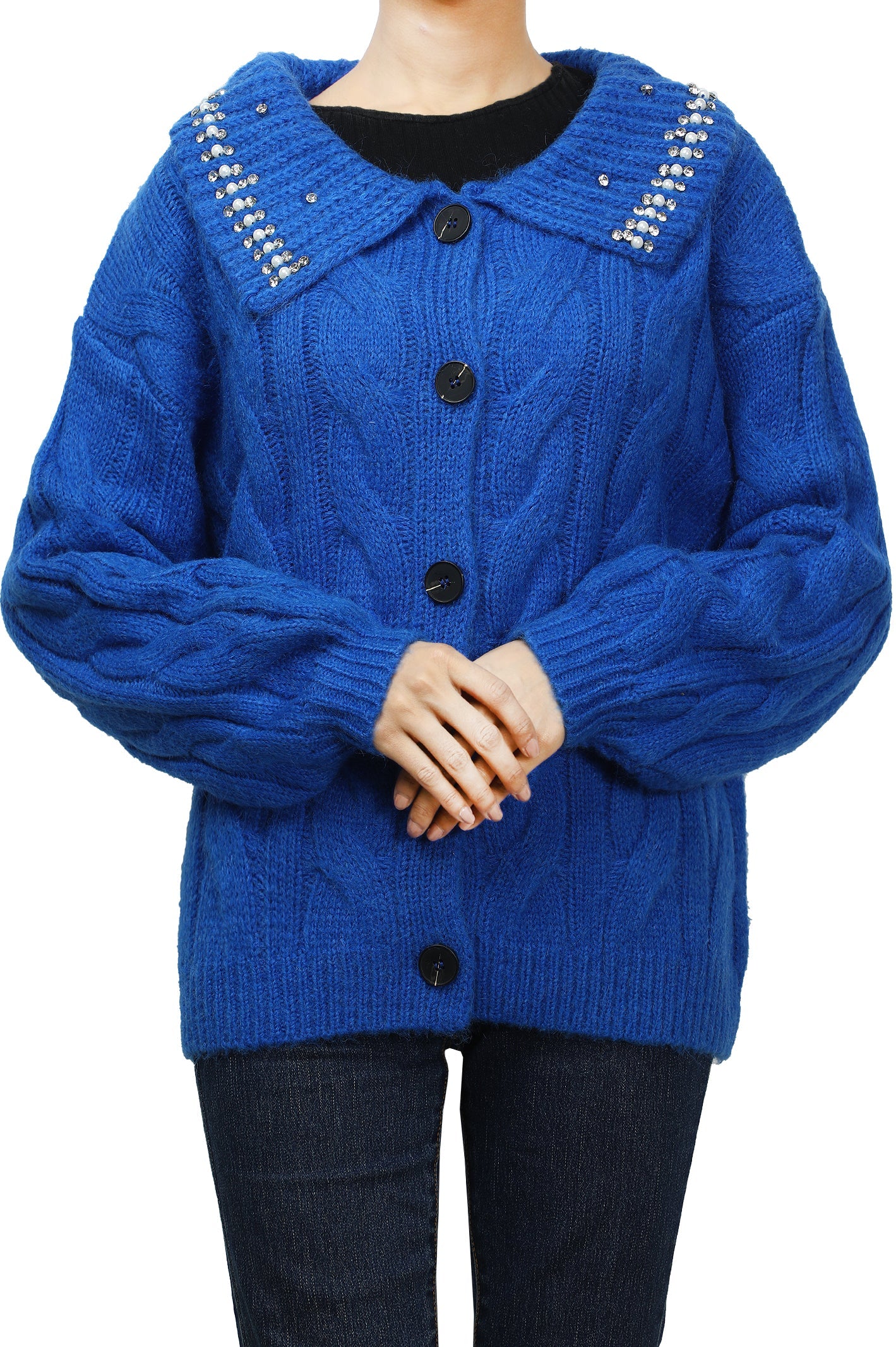 Ladies Sweater SKU: SL990-R-BLUE - Diners