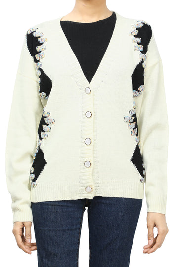 Ladies Sweater SKU: SL991-CREAM - Diners