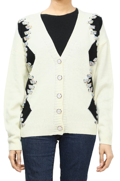 Ladies Sweater SKU: SL991-CREAM - Diners
