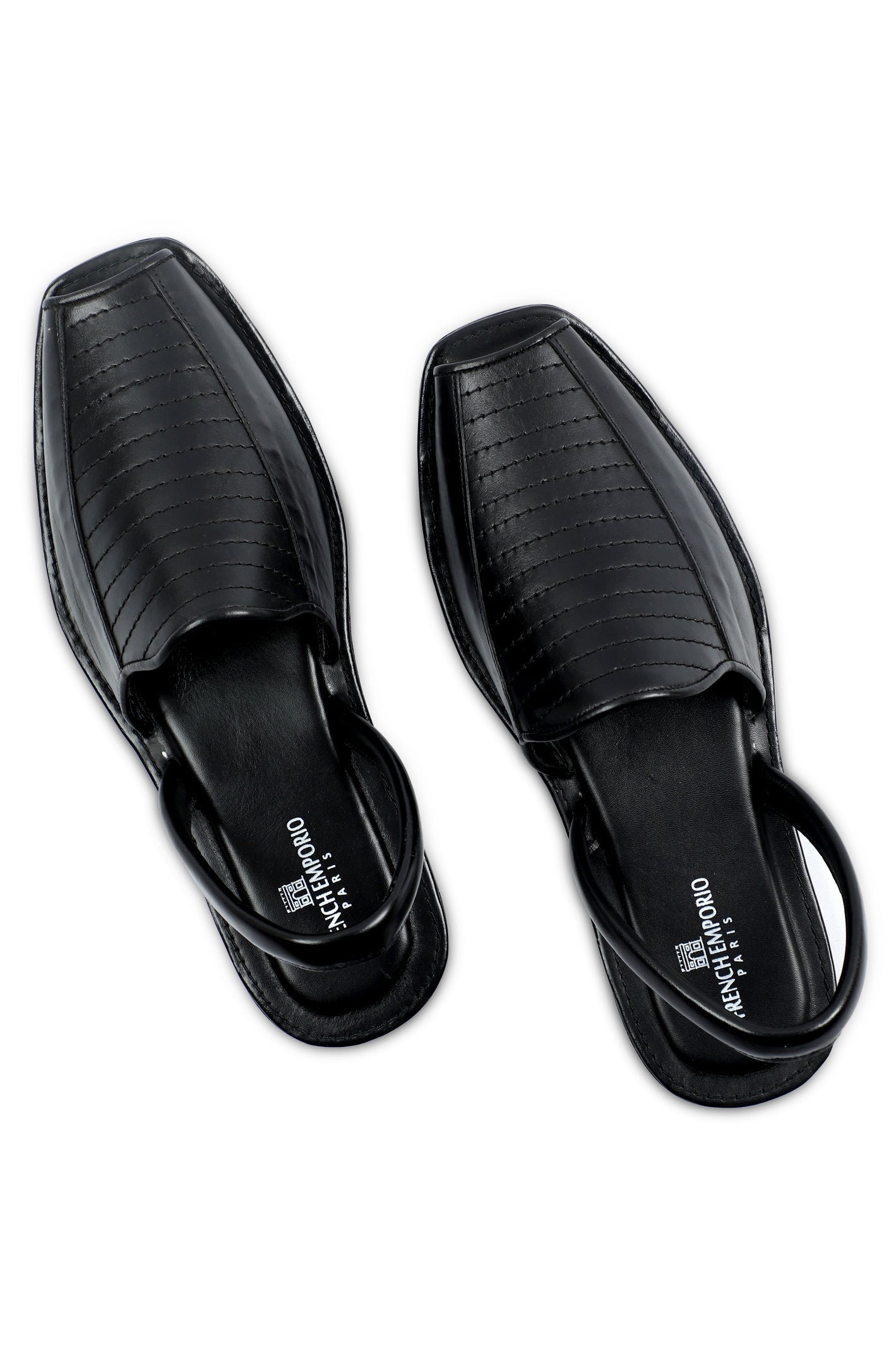 French Emporio Men Sandal In Black SKU: SLD0022-BLACK - Diners