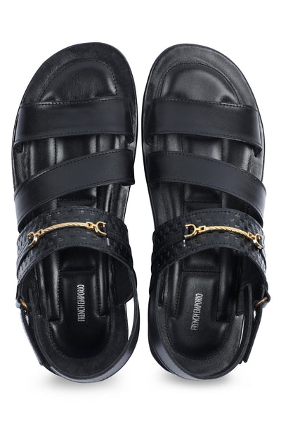 French Emporio Men Sandals SKU: SLD-0028-BLACK - Diners
