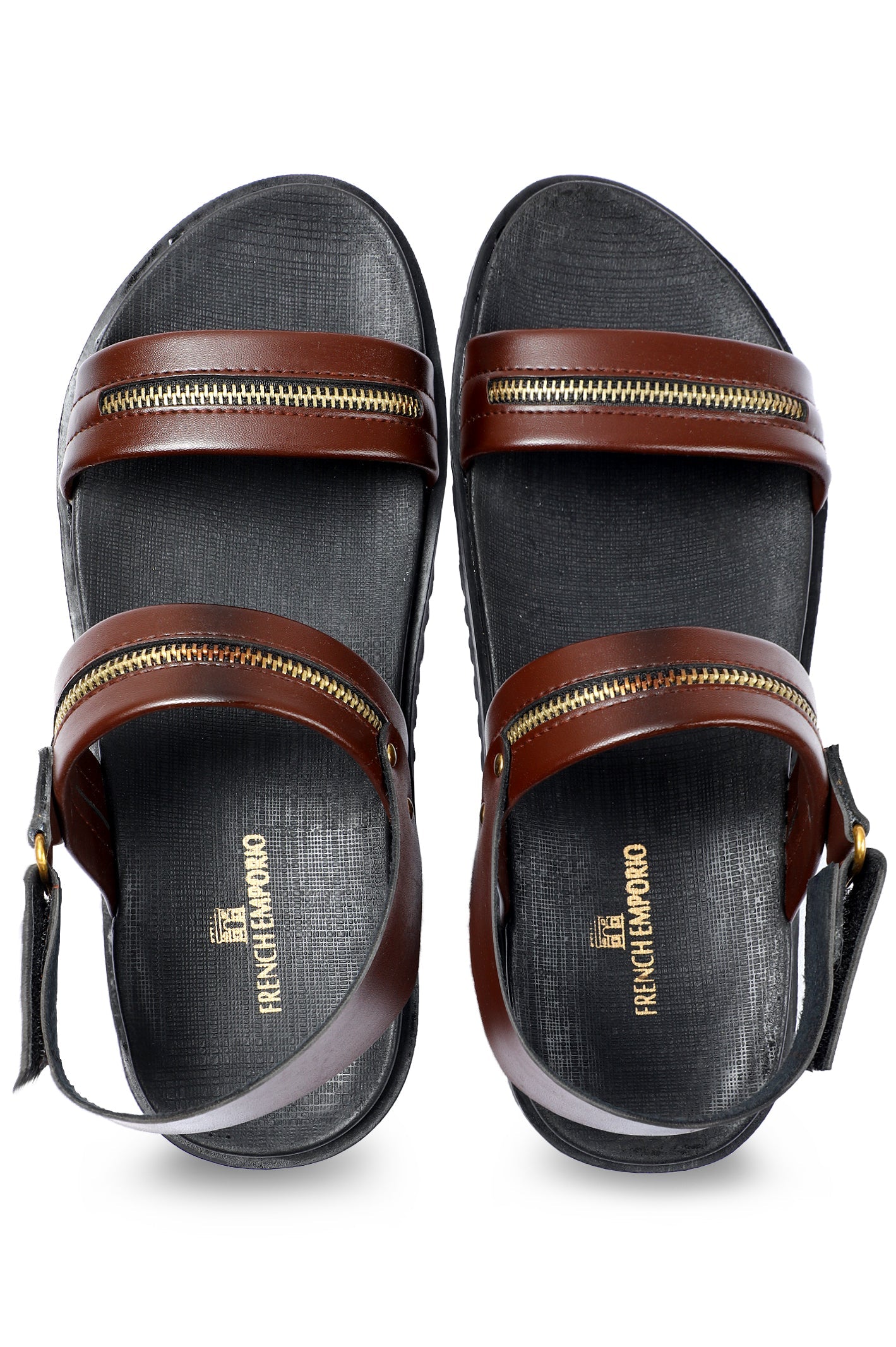 French Emporio Men's Sandal SKU: SLD-0043-BROWN - Diners