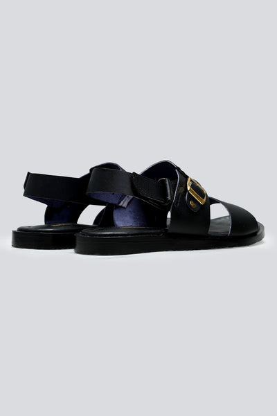 Men Black Sandals for Diners