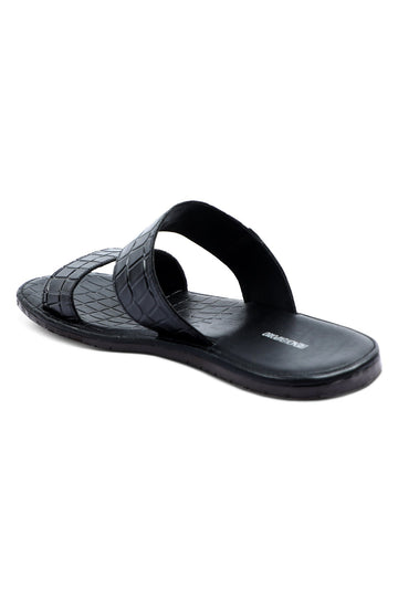 Slippers For Men in Black SKU: SLP-0063-BLACK - Diners