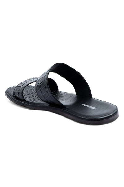 Slippers For Men in Black SKU: SLP-0063-BLACK - Diners