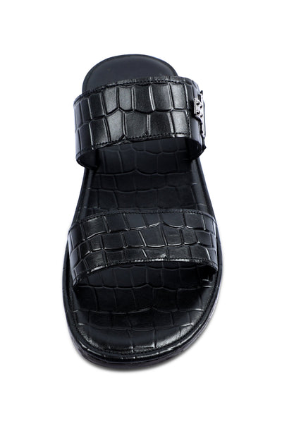 Slippers For Men in Black SKU: SLP-0063-BLACK - Diners