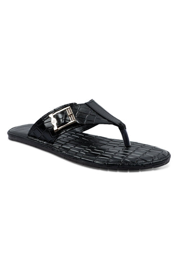 Slippers For Men in Black SKU: SLP-0064-BLACK - Diners