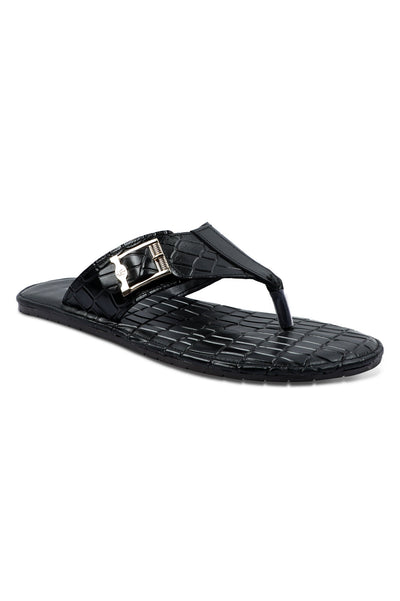Slippers For Men in Black SKU: SLP-0064-BLACK - Diners