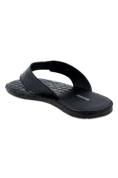 Slippers For Men in Black SKU: SLP-0064-BLACK - Diners