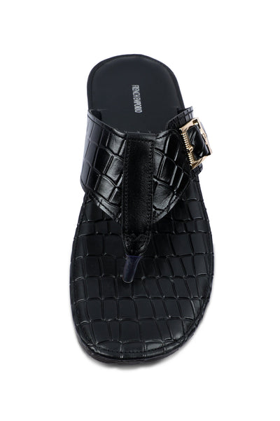 Slippers For Men in Black SKU: SLP-0064-BLACK - Diners