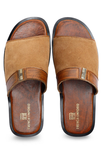 Slippers For Men SKU: SLP-0071-CAMEL - Diners
