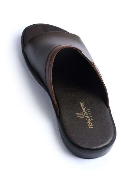 Slippers For Men SKU: SLP-0075-COFFEE - Diners