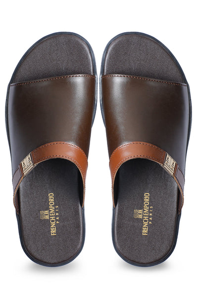 Slippers For Men SKU: SLP-0075-COFFEE - Diners