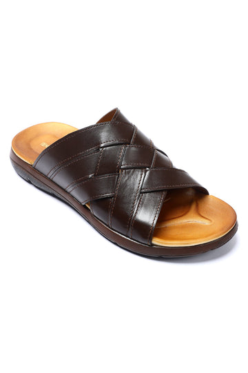 Slippers For Men SKU: SLP-0076-COFFEE - Diners