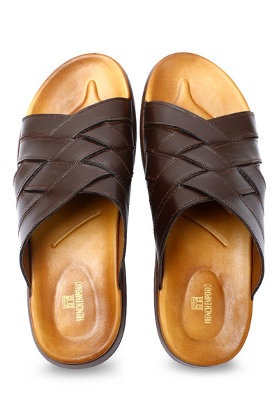 Slippers For Men SKU: SLP-0076-COFFEE - Diners