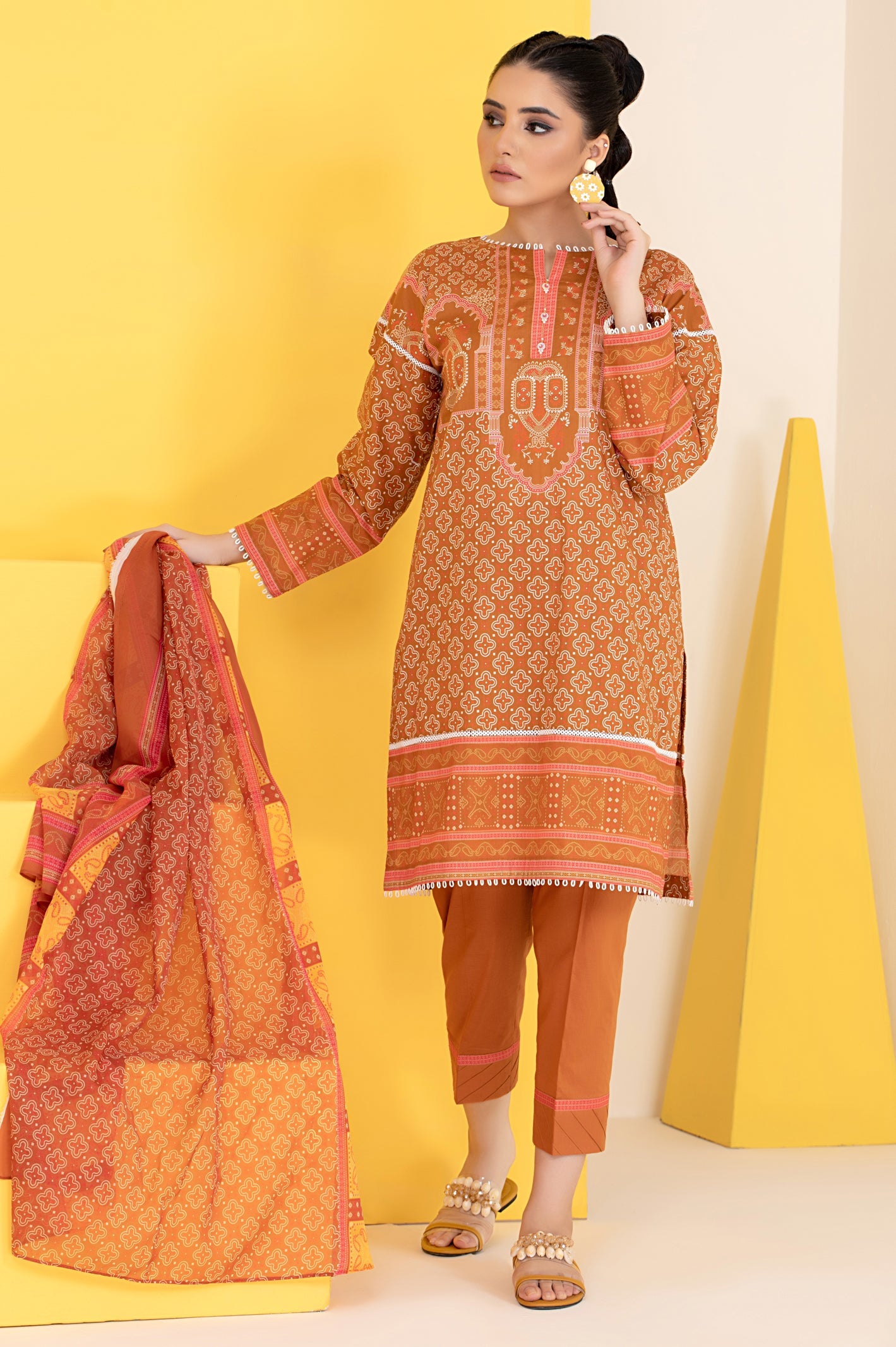 Women Stitched Kurti with Dupatta - Diners