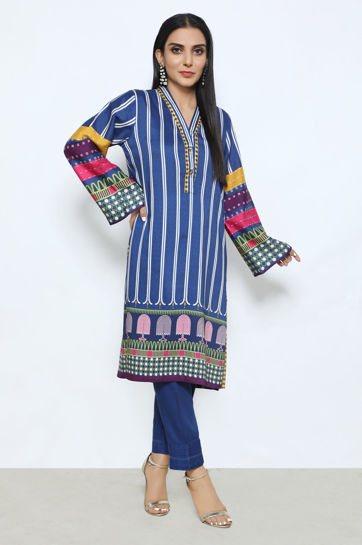Women Stitched Kurti with Trouser - Diners