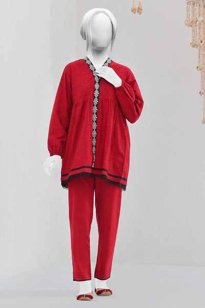 2PC Jacquard Maroon Suit - Diners