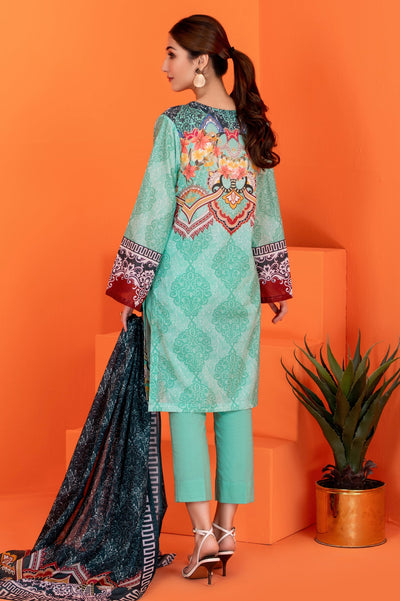 Women Stitched 3 Pcs Kurti SKU: WK30030-C-BLUE - Diners