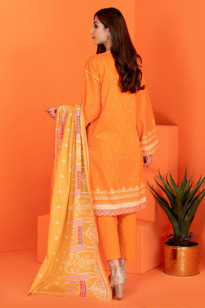 Women Stitched 3 Pcs Kurti SKU: WK30031-ORANGE - Diners