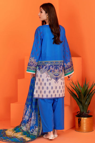 Women Stitched 3 Pcs Kurti SKU: WK30041-BLUE - Diners