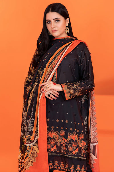 Women Stitched 3 Pcs Kurti SKU: WK30042-BLACK - Diners