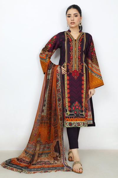 Women Stitched 3 Pcs Suit - Diners