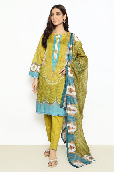 Women Stitched 3 Pcs Suit - Diners