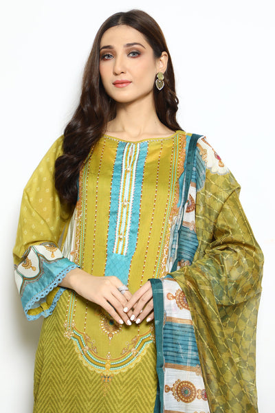 Women Stitched 3 Pcs Suit - Diners