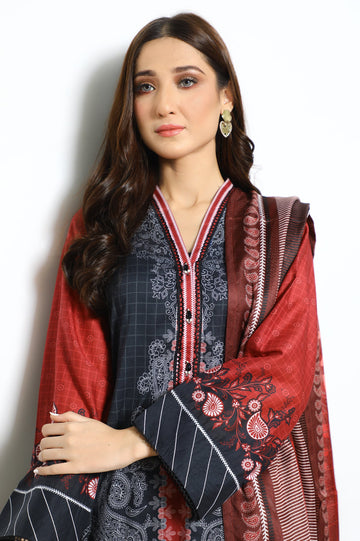 Women Stitched 3 Pcs Suit - Diners