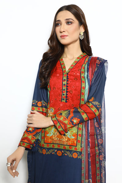 Women Stitched 3 Pcs Suit - Diners