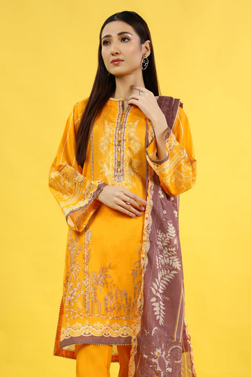 Women Stitched 3 Pcs Suit - Diners