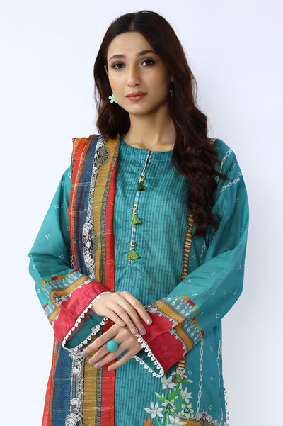 Printed Stitched 3 Pcs Suit - Diners