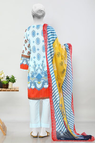 Blue Women Stitched 3 Pcs Suit - Diners