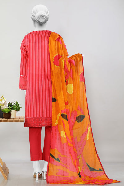Dark Pink Women Stitched 3 Pcs Suit - Diners