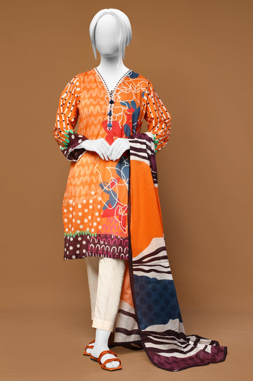 Women Stitched 3 Pcs Suit - Diners